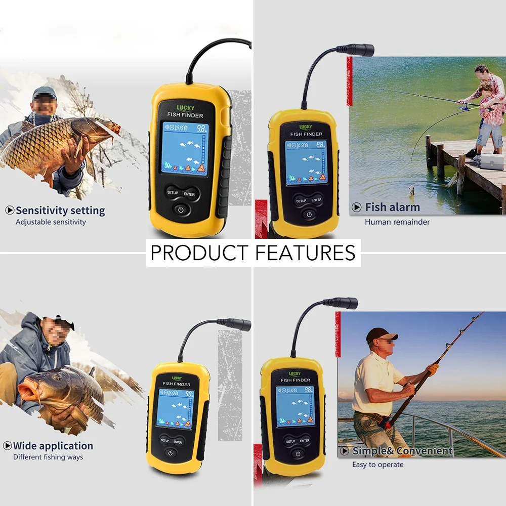 Lucky LCD Color Screen Portabl - огляд і ціна Fish Finder Cable